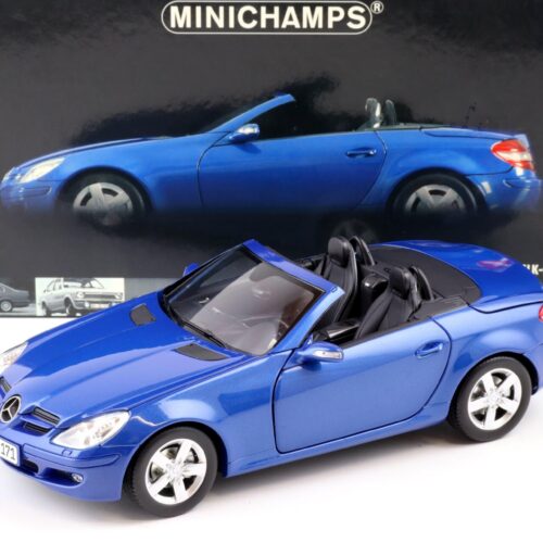 1:18 Minichamps Mercedes SLK Convertible R171 with movable roof 2004 blue metallic