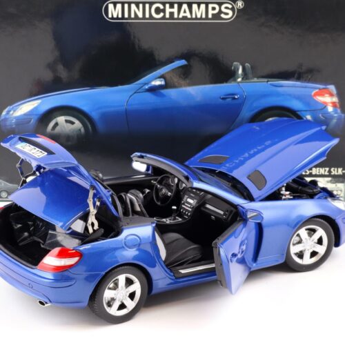 1:18 Minichamps Mercedes SLK Convertible R171 with movable roof 2004 blue metallic