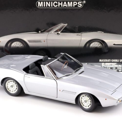 1:18 Minichamps Maserati Ghibli Spyder 1970 silver - Image 2