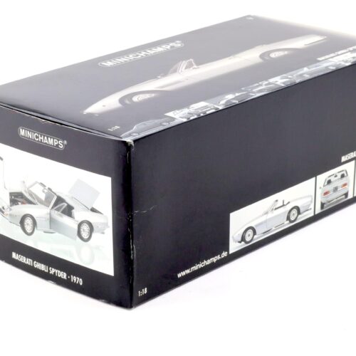 1:18 Minichamps Maserati Ghibli Spyder 1970 silver - Image 5