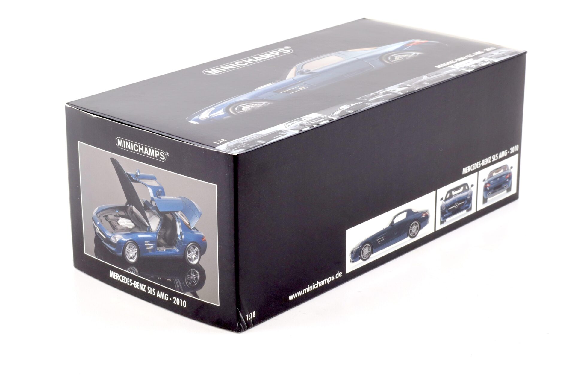 1:18 Minichamps Mercedes SLS AMG Coupe 2010 blue metallic