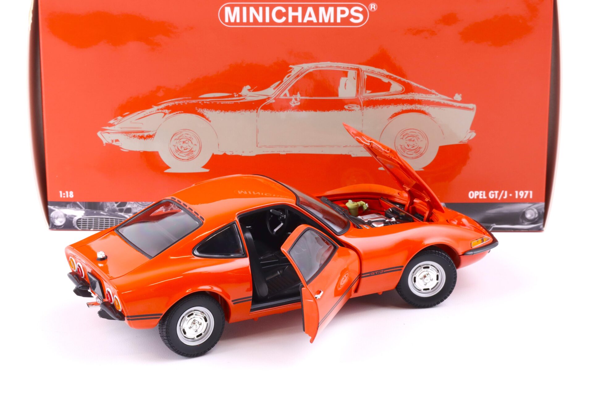 1:18 Minichamps Opel GT/J Coupe 1971 red