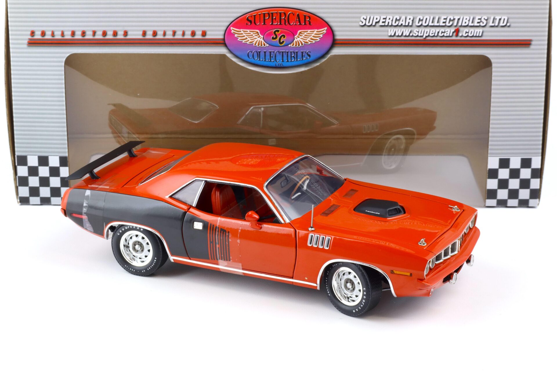 1:18 Highway61 Supercar 1971 Plymouth Hemi Cuda 426 Coupe orange 50249A