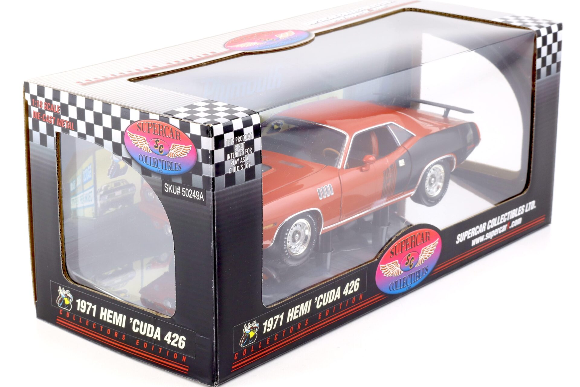 1:18 Highway61 Supercar 1971 Plymouth Hemi Cuda 426 Coupe orange 50249A