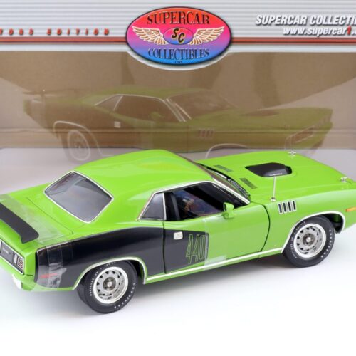 1:18 Highway61 Supercar 1971 Plymouth Cuda Barracuda 440 Coupe green 50252