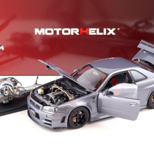 1:18 Motorhelix Nissan Skyline GT-R (R34) NISMO CRS Version gun metallic + engine M83409