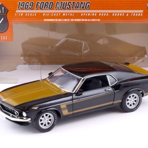 1:18 Highway61 Ford Mustang Boss 302 Coupe Smokey Tribute black/ gold 50730