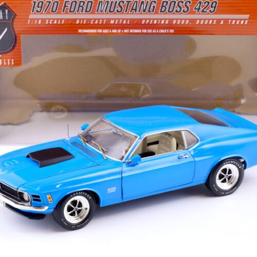 1:18 Highway61 Ford Mustang Boss 429 Coupe 1970 Grabber blue 50591