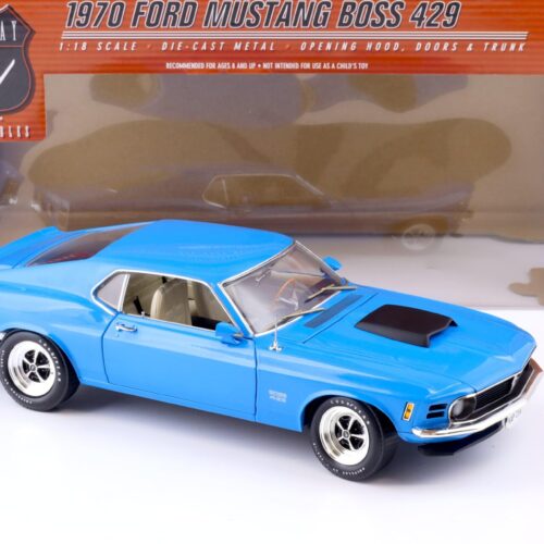 1:18 Highway61 Ford Mustang Boss 429 Coupe 1970 Grabber blue 50591