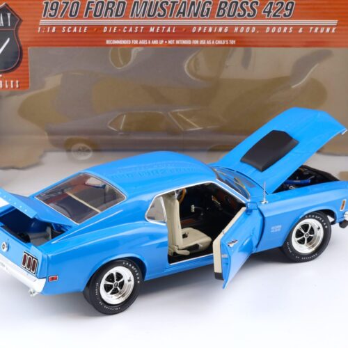 1:18 Highway61 Ford Mustang Boss 429 Coupe 1970 Grabber blue 50591