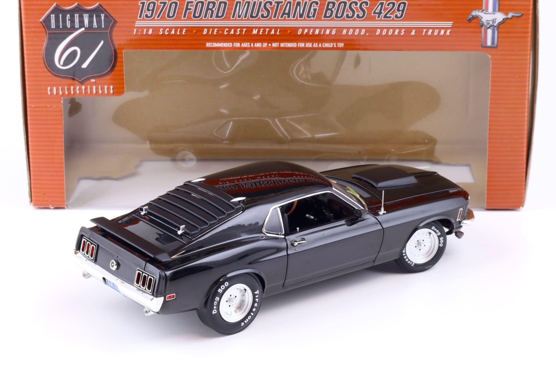 1:18 Highway61 Ford Mustang Boss 429 Drag Custom Coupe 1970 black 50278