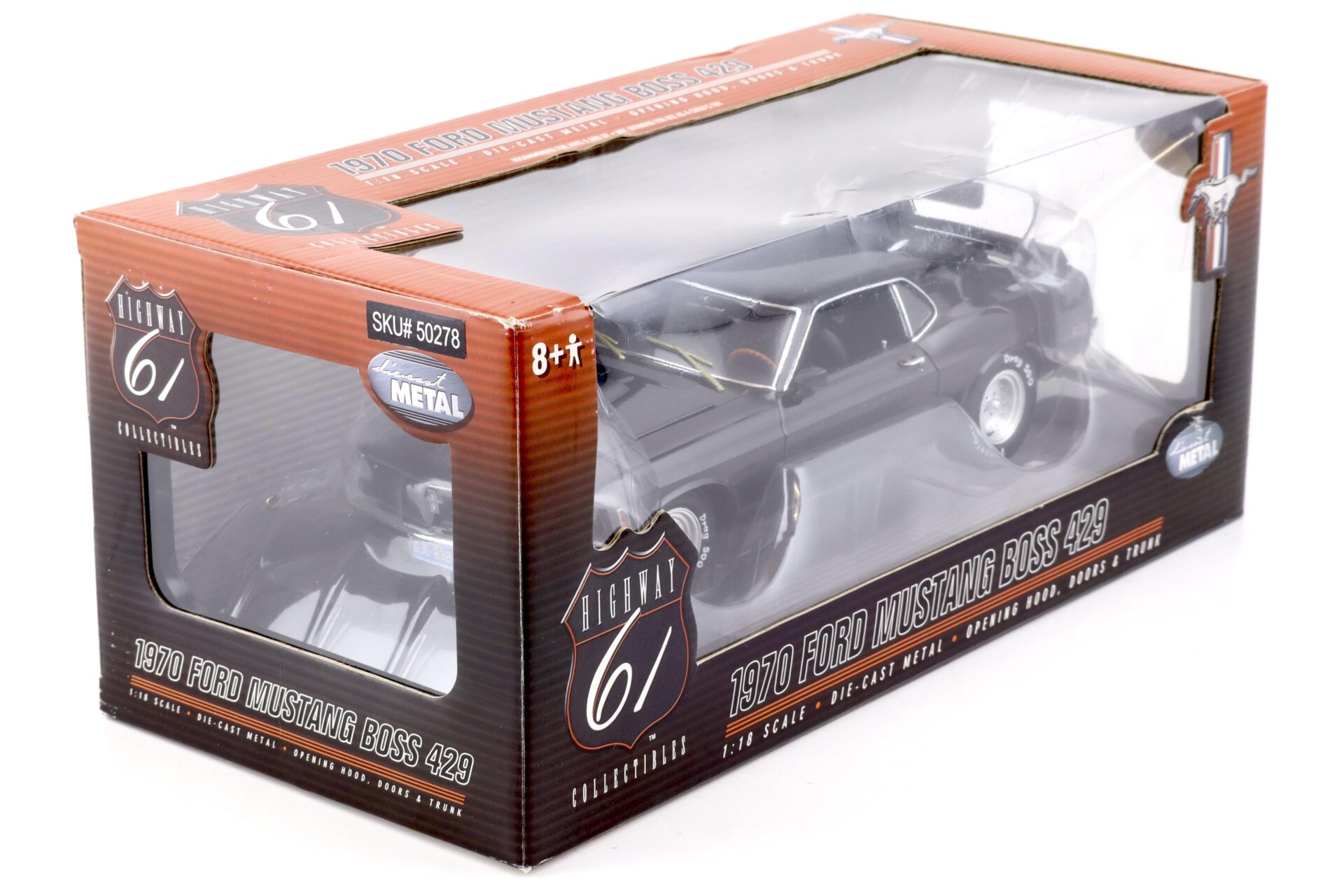 1:18 Highway61 Ford Mustang Boss 429 Drag Custom Coupe 1970 black 50278