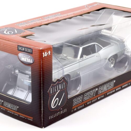 1:18 Highway61 Chevrolet Camaro Coupe 1969 silver/ black vinyl roof 50393