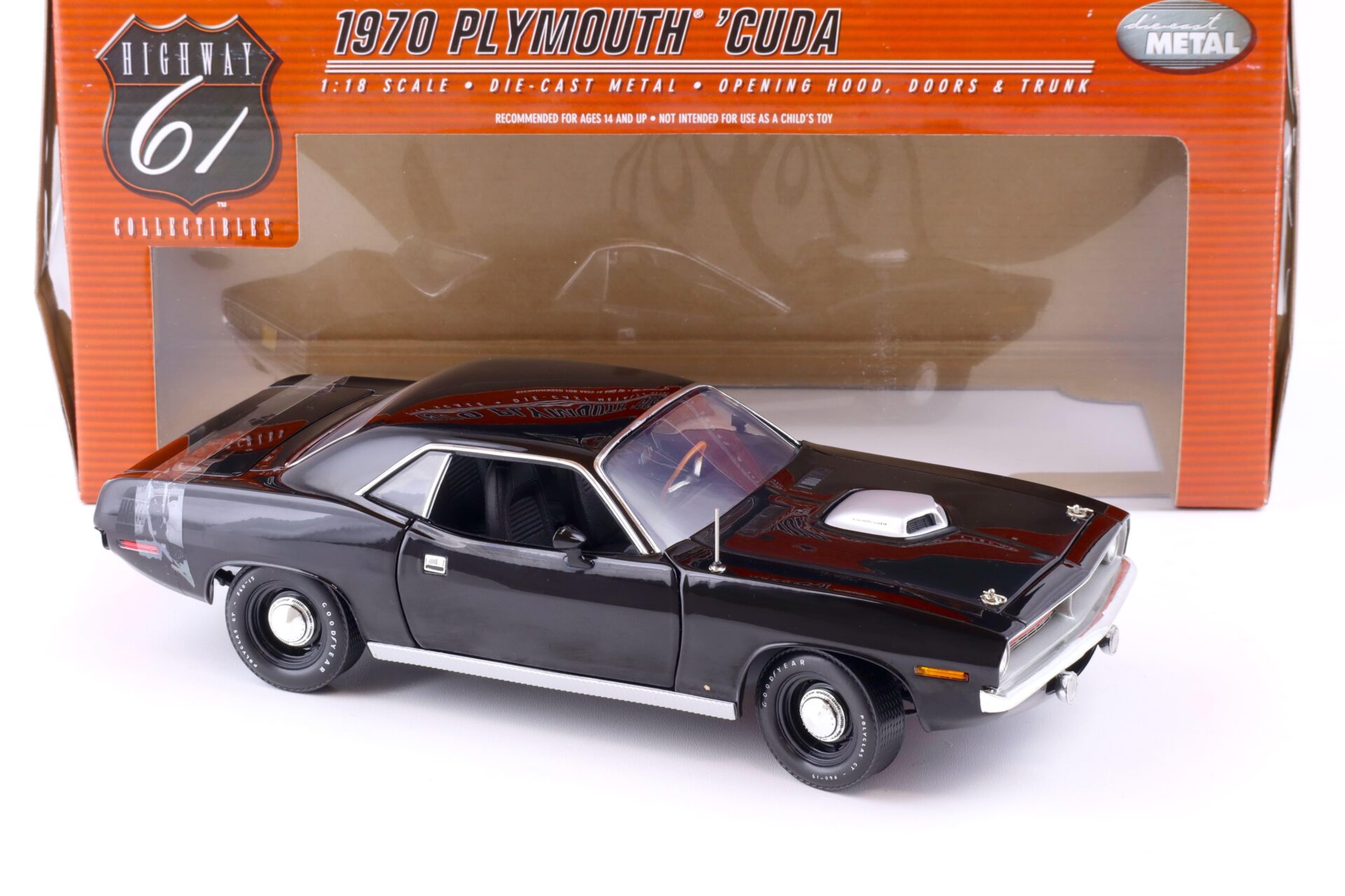 1:18 Highway61 Plymouth Hemi Cuda Coupe 1970 black 50615