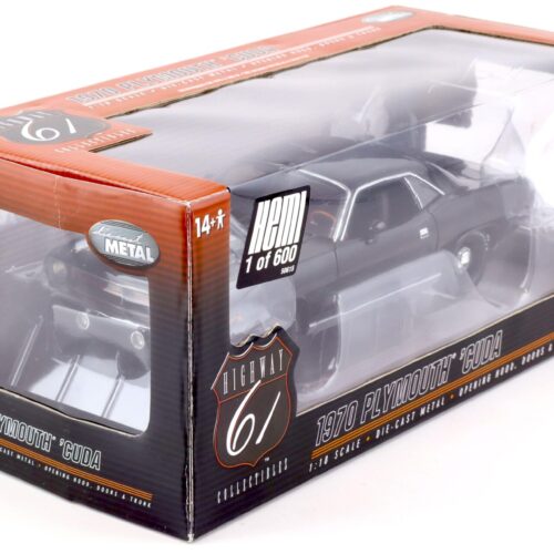 1:18 Highway61 Plymouth Hemi Cuda Coupe 1970 black 50615