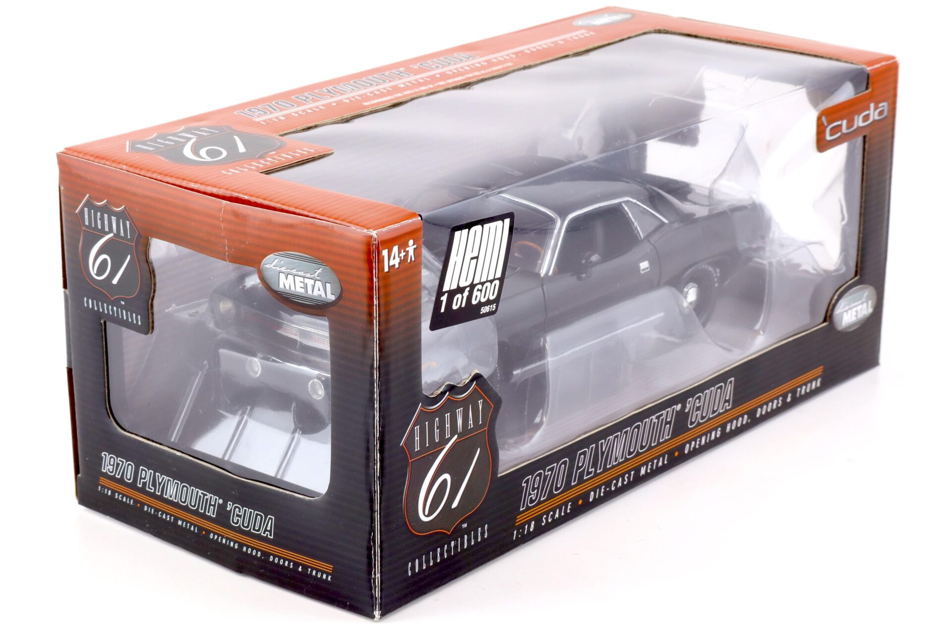1:18 Highway61 Plymouth Hemi Cuda Coupe 1970 black 50615