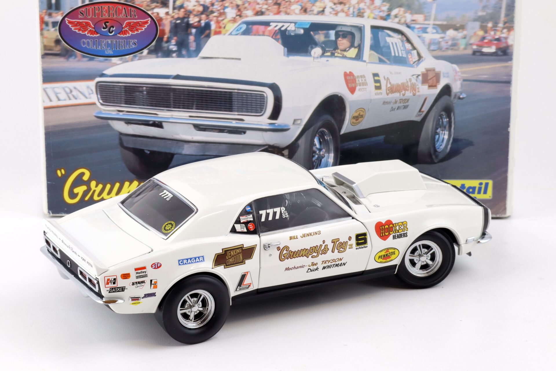 1:18 Exact Detail Supercar Chevrolet Camaro Pro Stock Grumpys Toy white WCC227