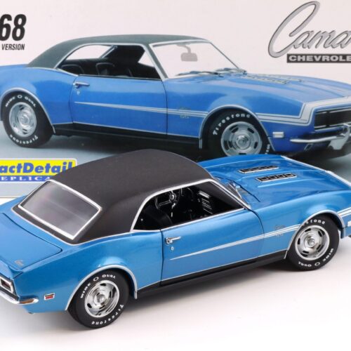 1:18 Exact Detail 1968 Chevrolet Camaro SS 396 Coupe blue metallic/ vinyl Top WCC221B