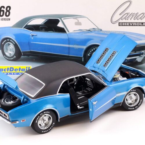 1:18 Exact Detail 1968 Chevrolet Camaro SS 396 Coupe blue metallic/ vinyl Top WCC221B
