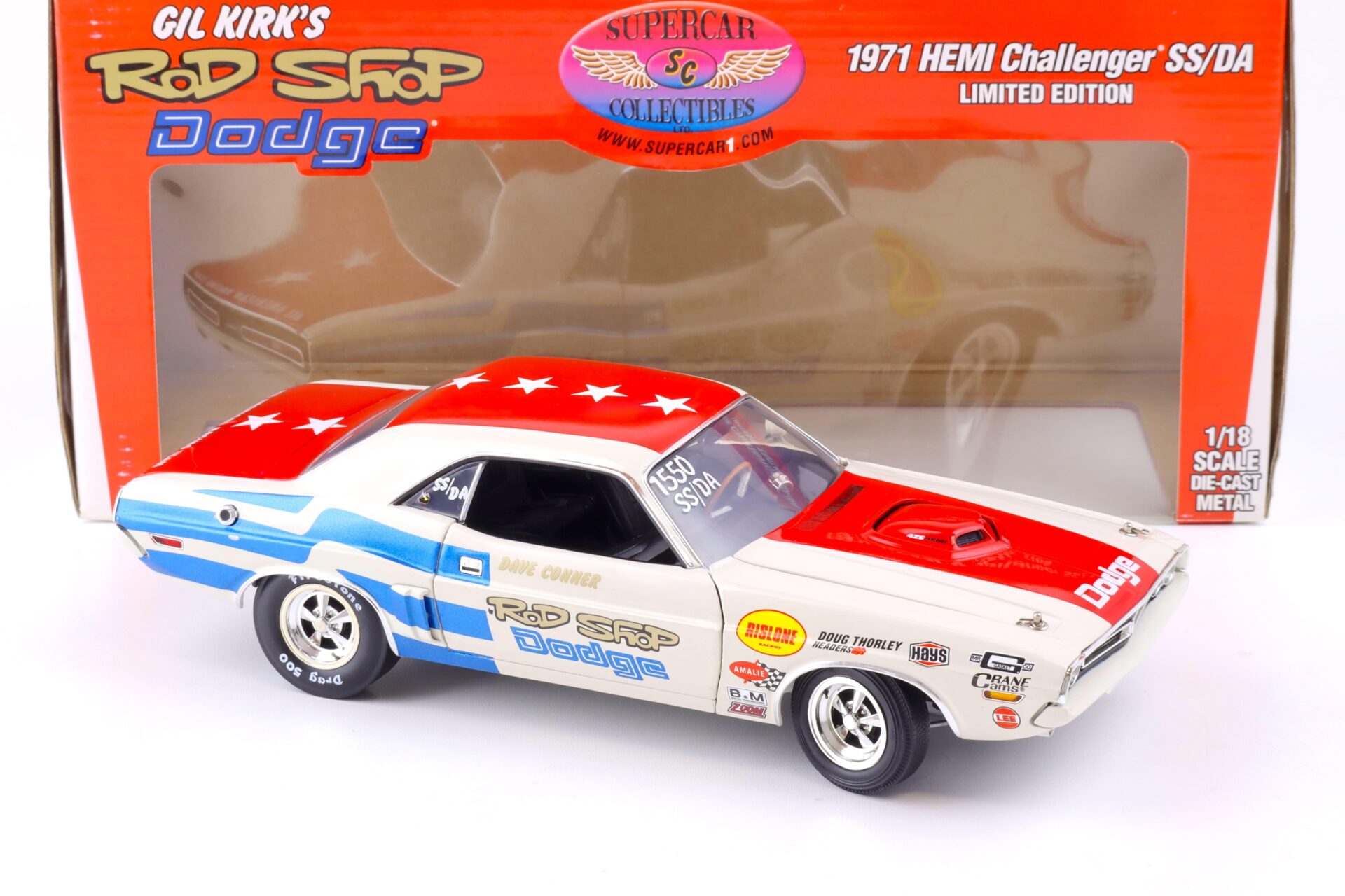 1:18 Highway61 Supercar 1971 Dodge Hemi Challenger SS/DA Gil Kirk´s Rod Shop