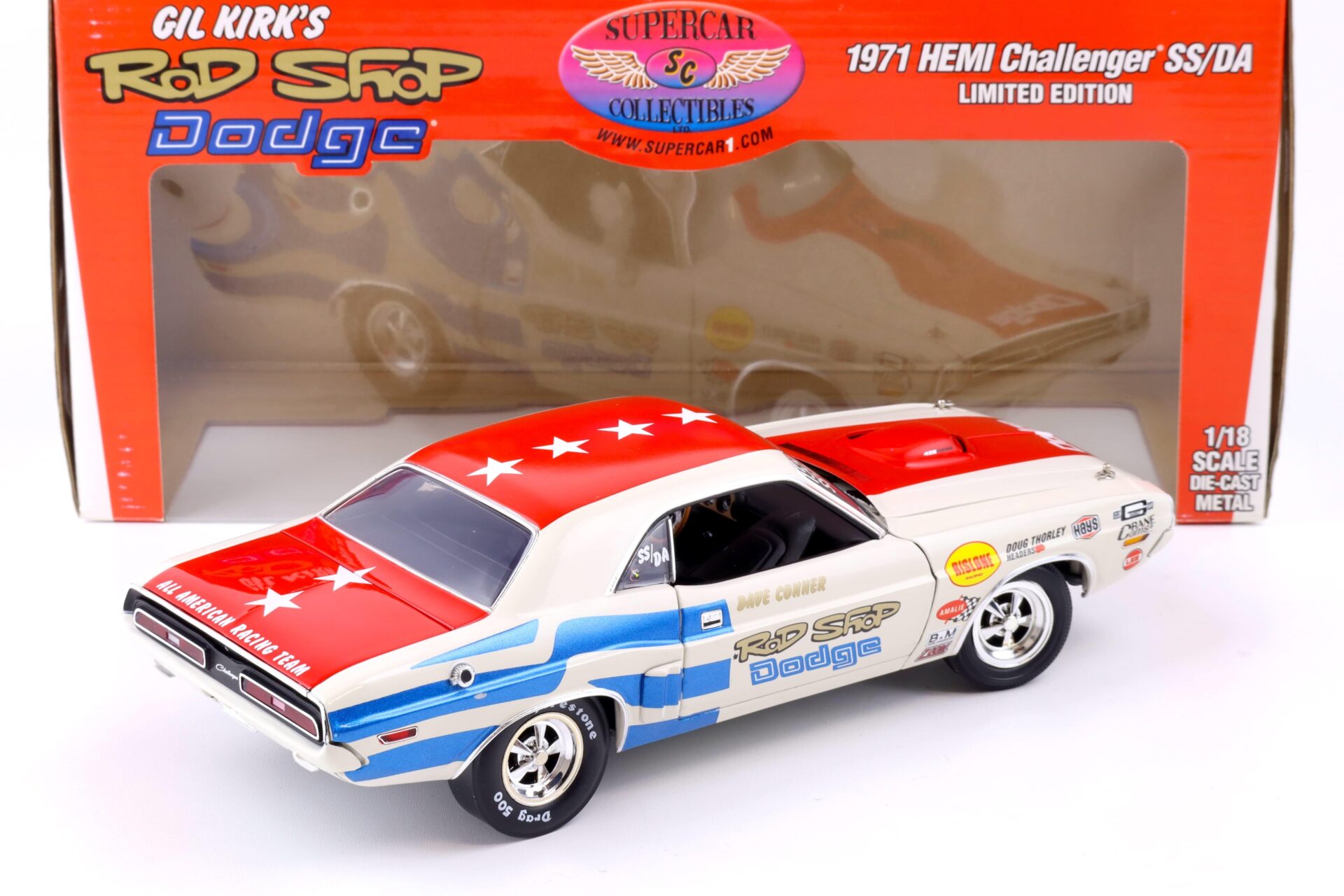 1:18 Highway61 Supercar 1971 Dodge Hemi Challenger SS/DA Gil Kirk´s Rod Shop