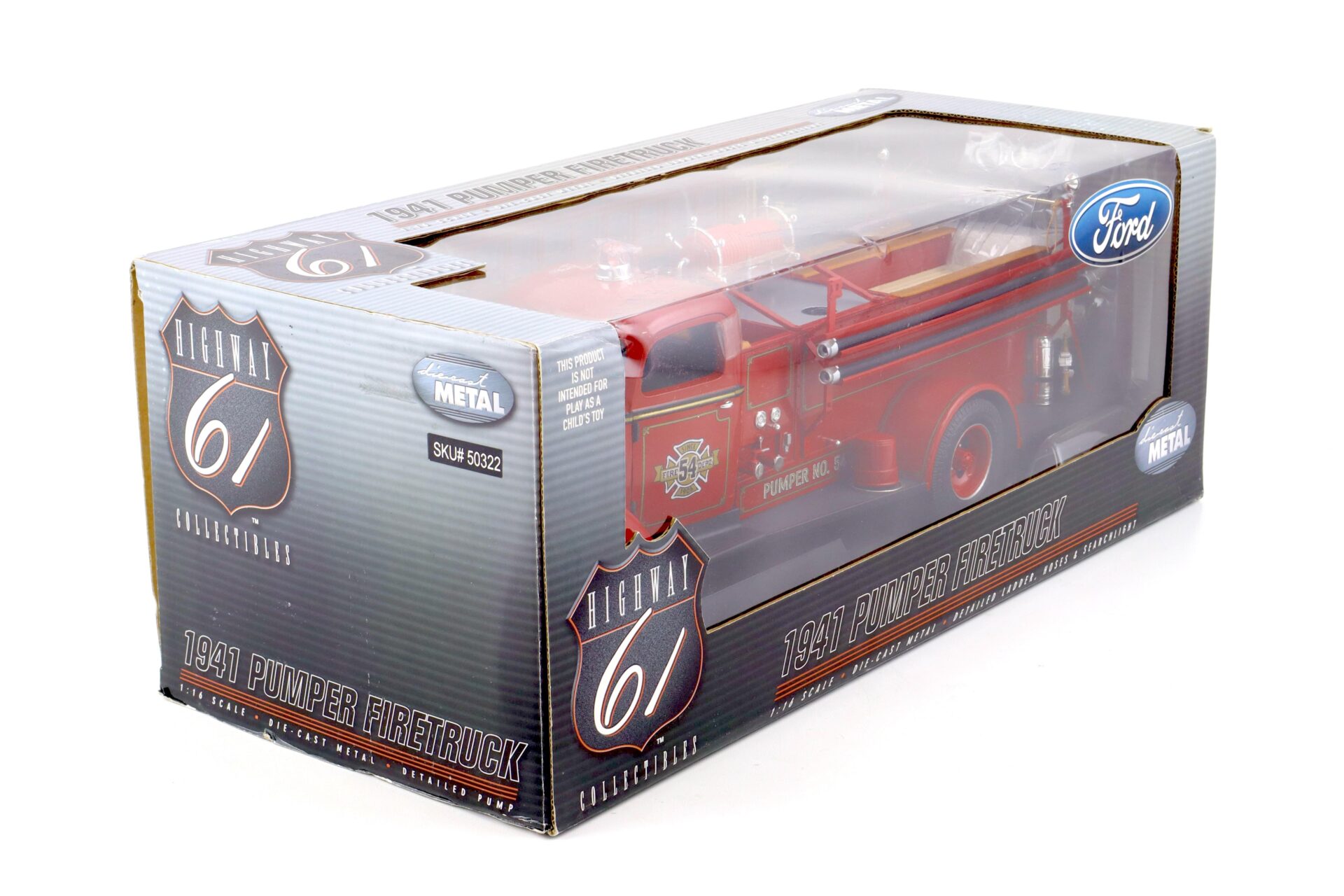 1:16/ 1:18 Highway61 Ford Pumper Firetruck 1941 red Fire Department