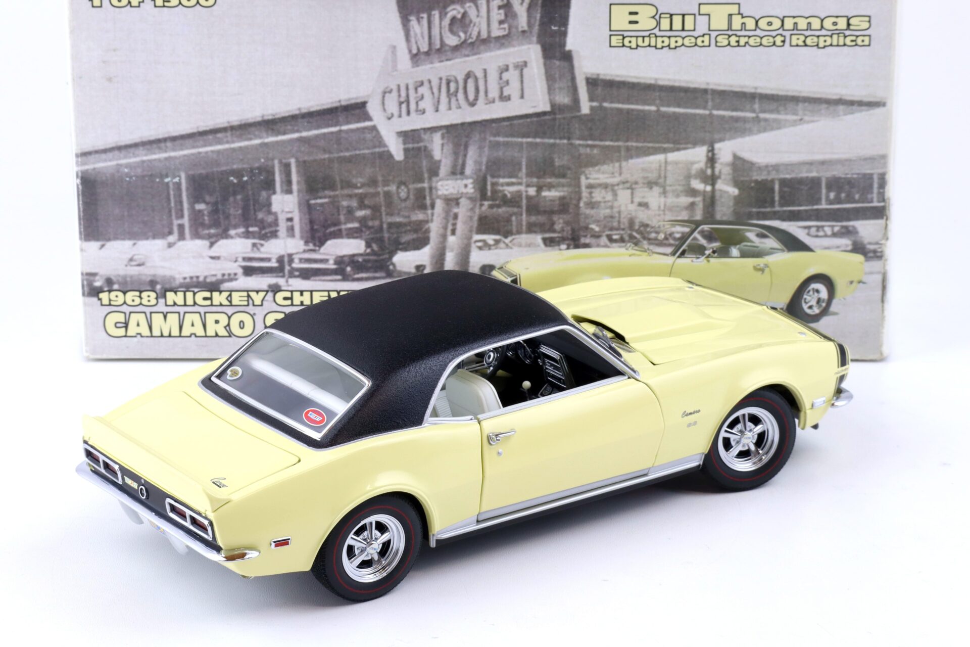 1:18 Exact Detail 1968 Chevrolet Camaro SS/RS 427 Nickey Bill Thomas yellow