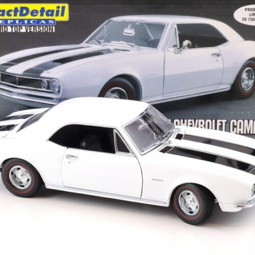 1:18 Exact Detail 1967 Chevrolet Camaro Coupe white/ black stripes WCC223