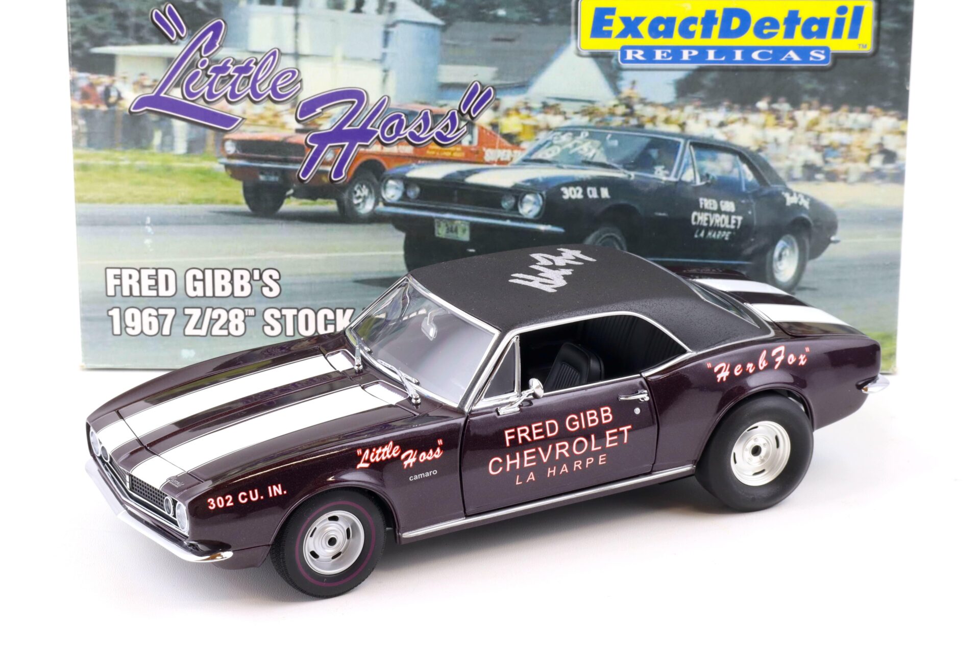 1:18 Exact Detail FRED GIBBÂ´s 1967 Chevrolet Camaro Z/28 Stock Eliminator Little Hoss