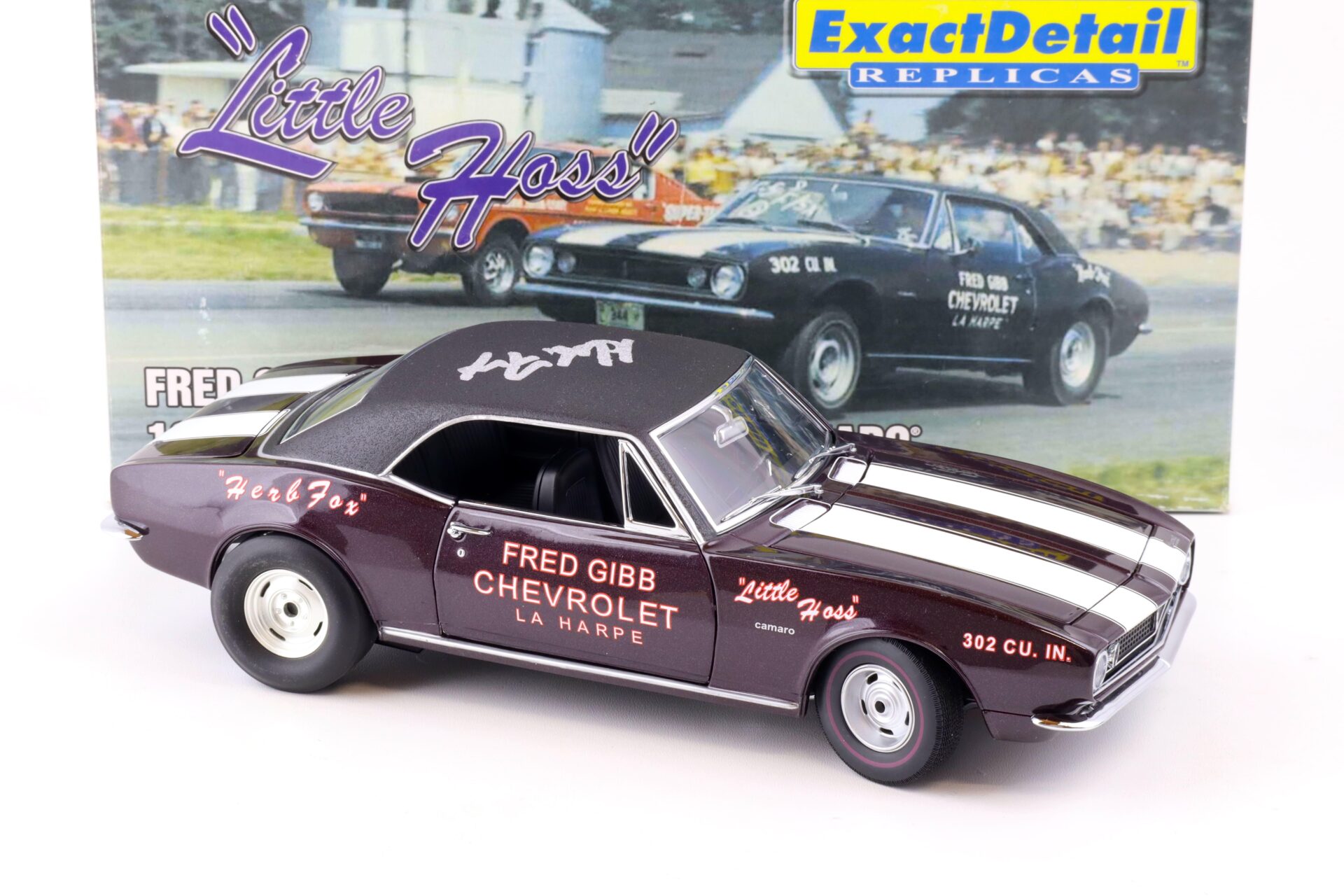 1:18 Exact Detail FRED GIBBÂ´s 1967 Chevrolet Camaro Z/28 Stock Eliminator Little Hoss