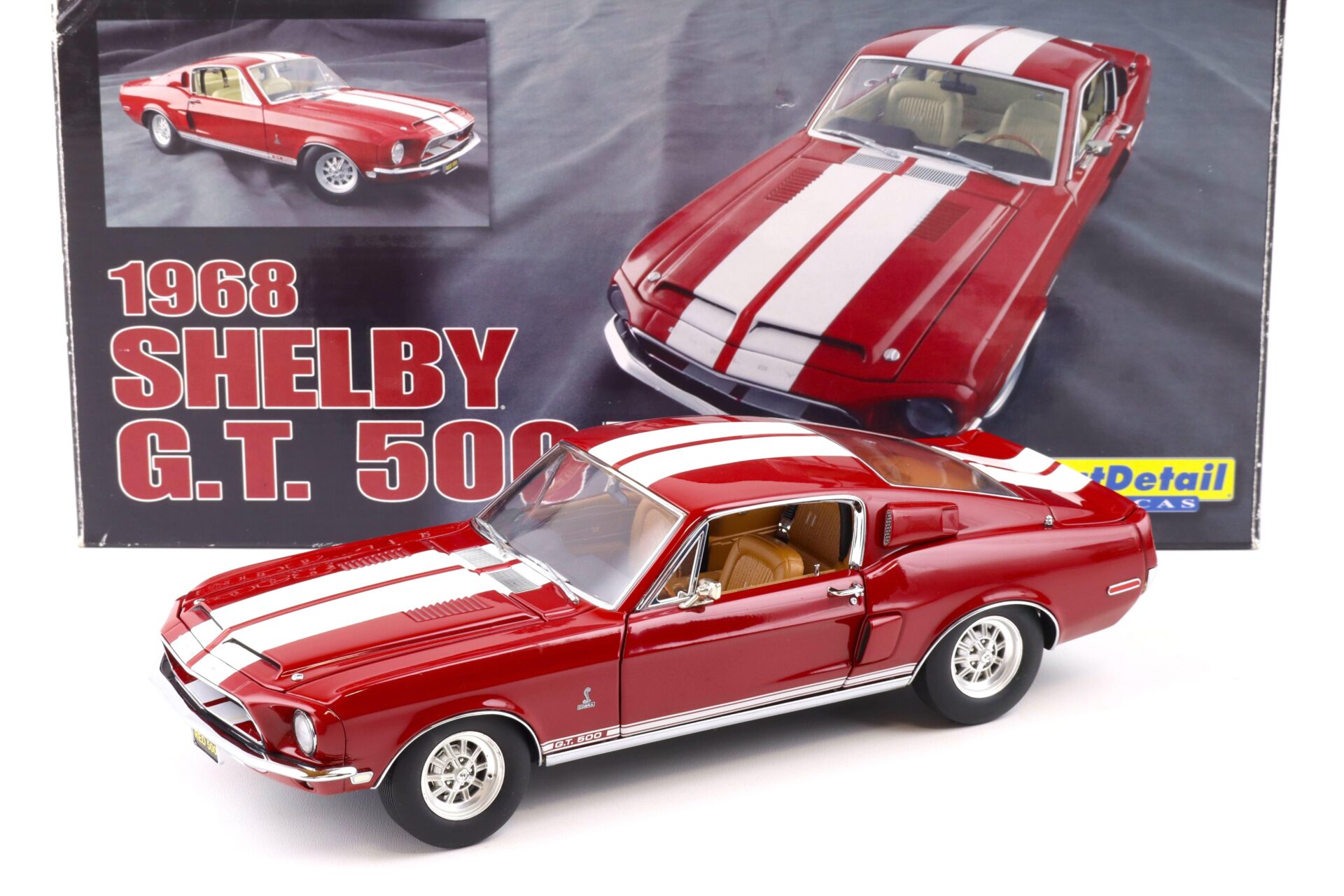 ID 86178 orig.jpg 1:18 Exact Detail 1968 Shelby GT 500 Coupe Candyapple red/ white WCC702