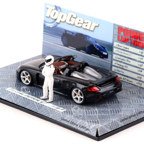 1:43 Minichamps Porsche Carrera GT 2003 black TOP Gear with figure