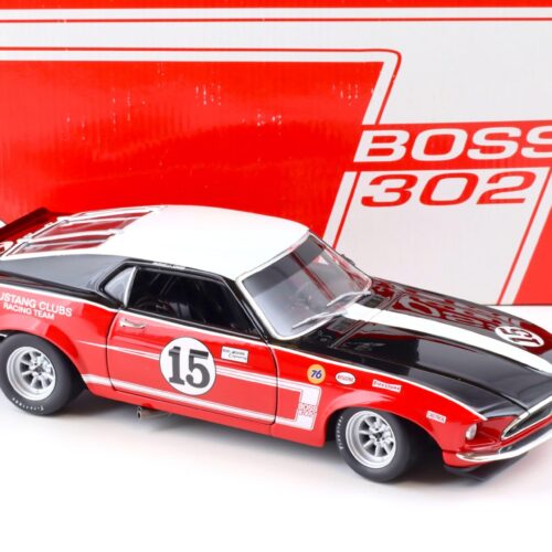 1:18 Welly 1969 Ford Mustang Boss 302 Trans Am Mustang #15 Parnelli Jones