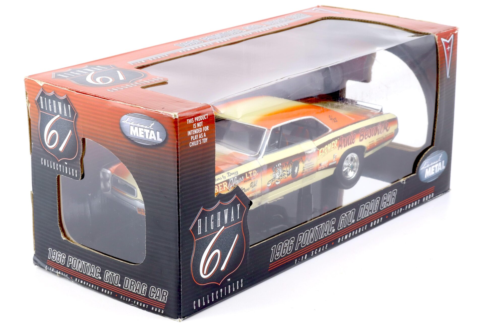 1:18 Highway61 Pontiac GTO Drag Car 1966 Farmer Arnie Beswick 50024