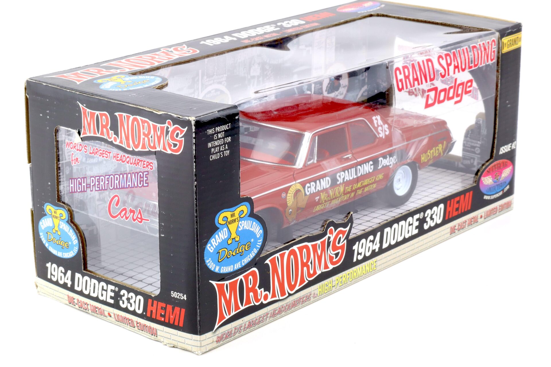1:18 Highway61 Supercar 1964 Dodge 330 Hemi Mr. Norms Grand Spaulding Dodge red 50254