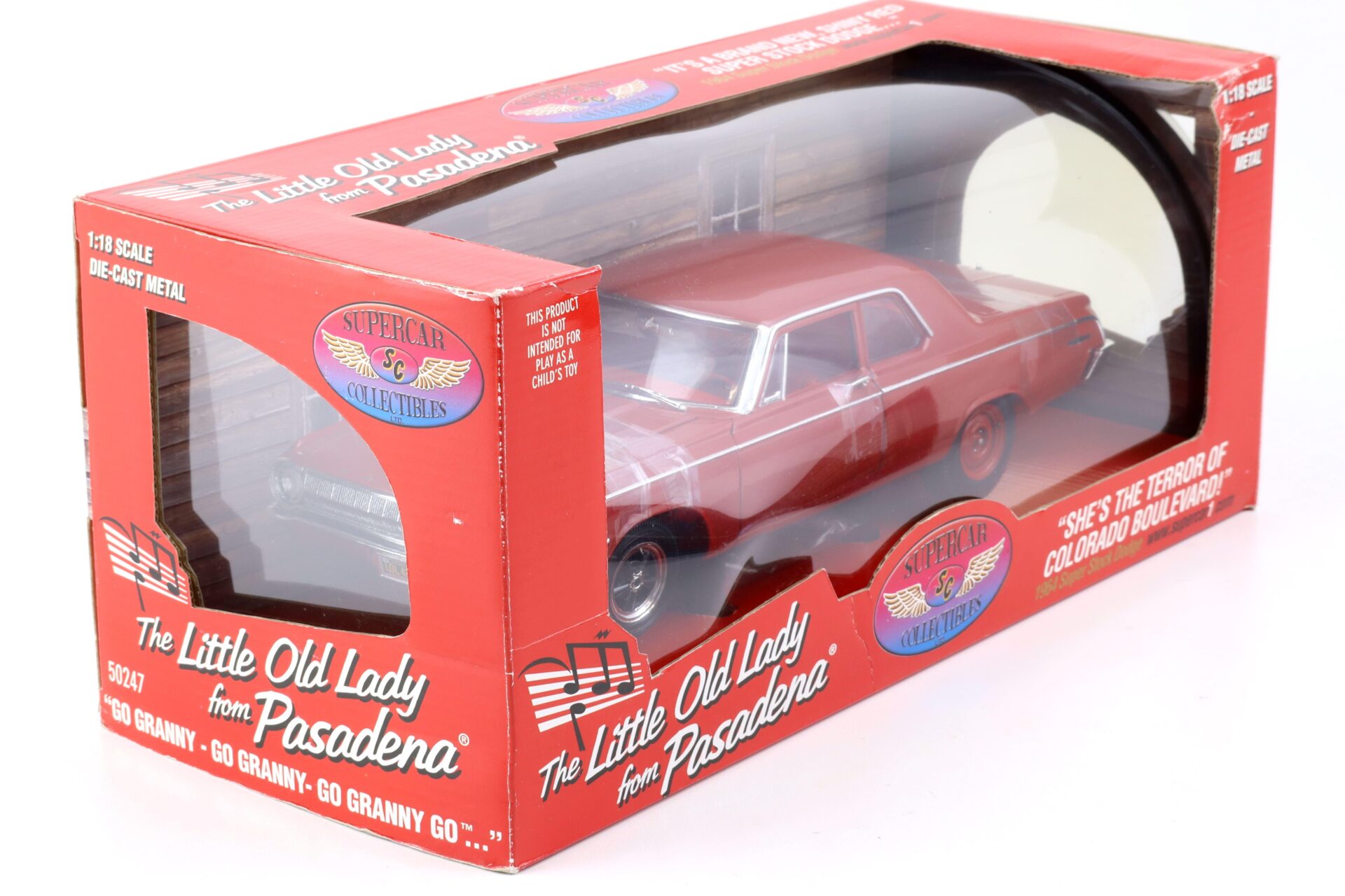 1:18 Highway61 Supercar 1964 Dodge Super Stock The little Old Lady from Pasadena red 50247