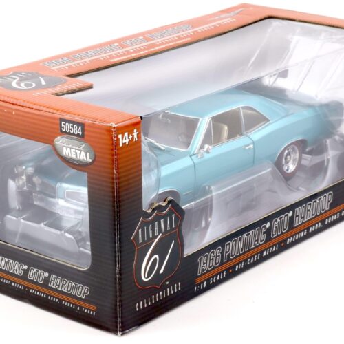 1:18 Highway61 Pontiac GTO Hardtop Coupe 1966 petrol blue metallic 50584