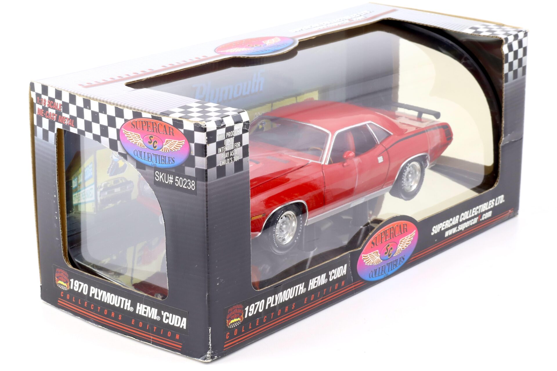 1:18 Highway61 Supercar Plymouth Hemi Cuda Coupe red 50238