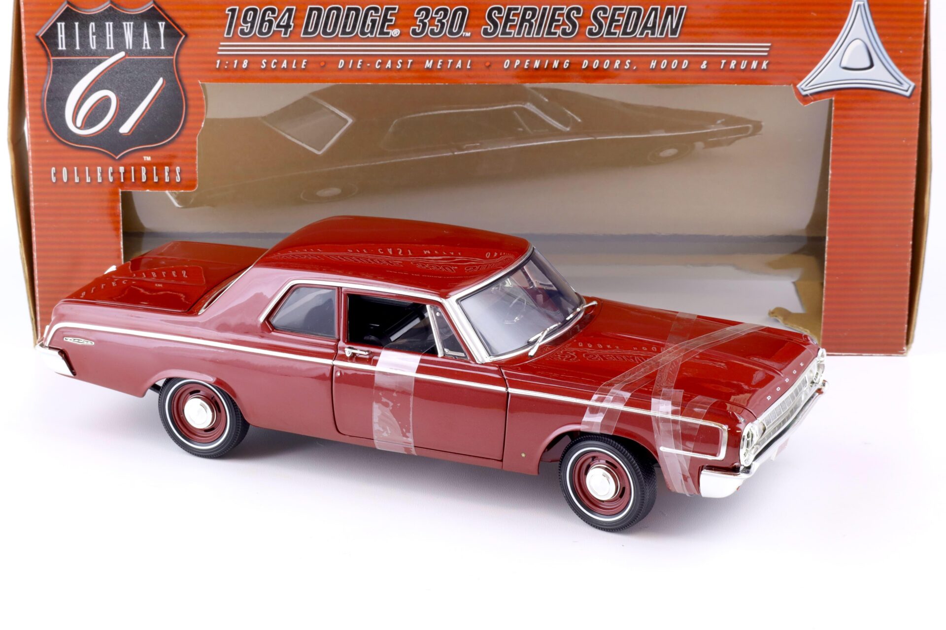 1:18 Highway61 Dodge 330 Series Sedan 1964 dark red 50047
