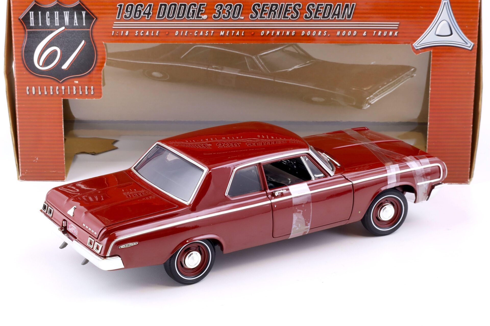 1:18 Highway61 Dodge 330 Series Sedan 1964 dark red 50047