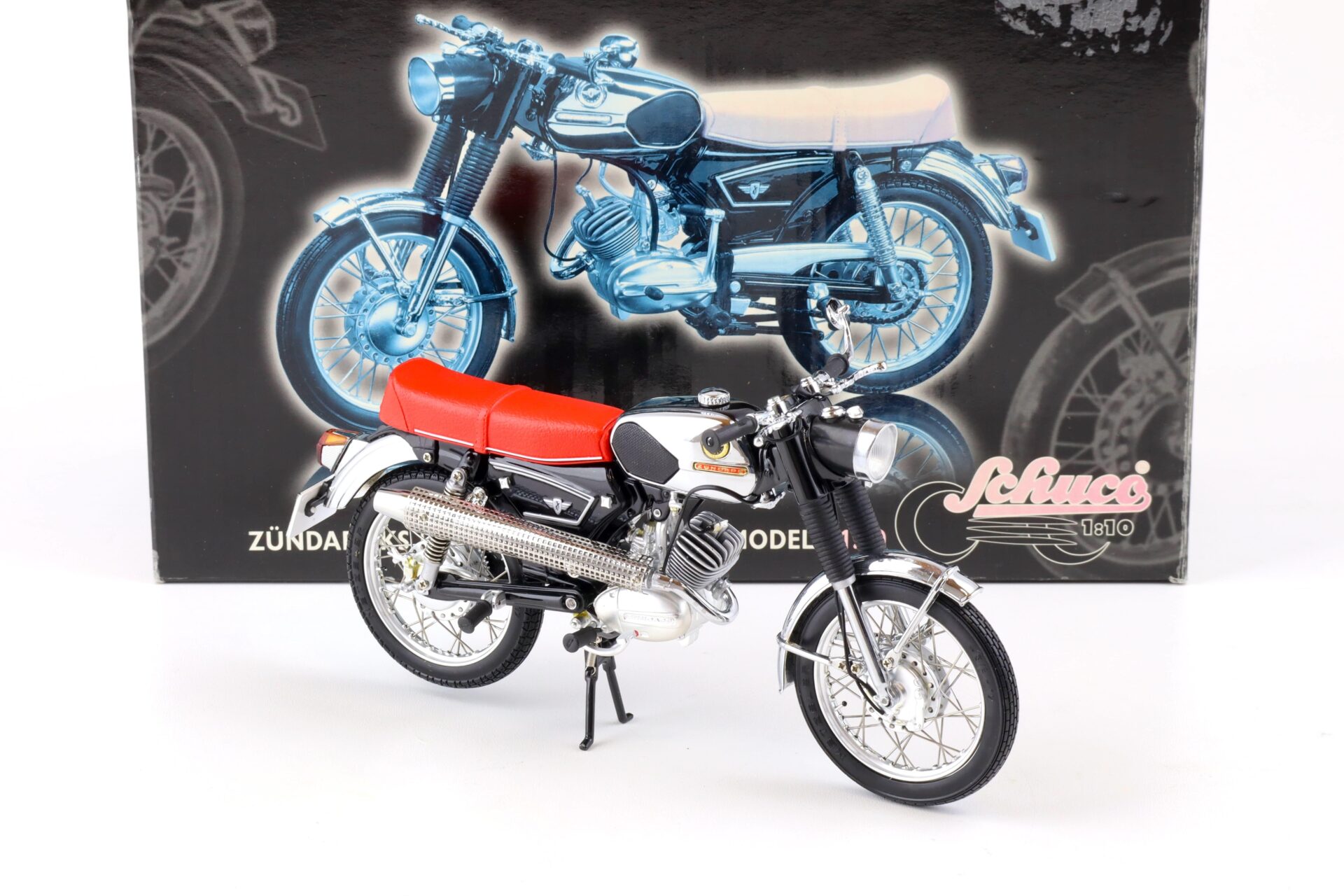 1:10 Schuco Zündapp KS 50 Super Sport Motorrad black/ red 06615