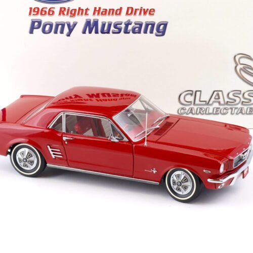 1:18 Classic Carlectables 1966 Ford Mustang Pony RHD Coupe red 18078
