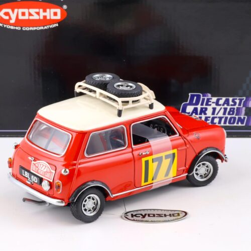 1:18 Kyosho 1967 Morris Mini Cooper 1275S Rally Monte Carlo #177 red/ white - Image 3
