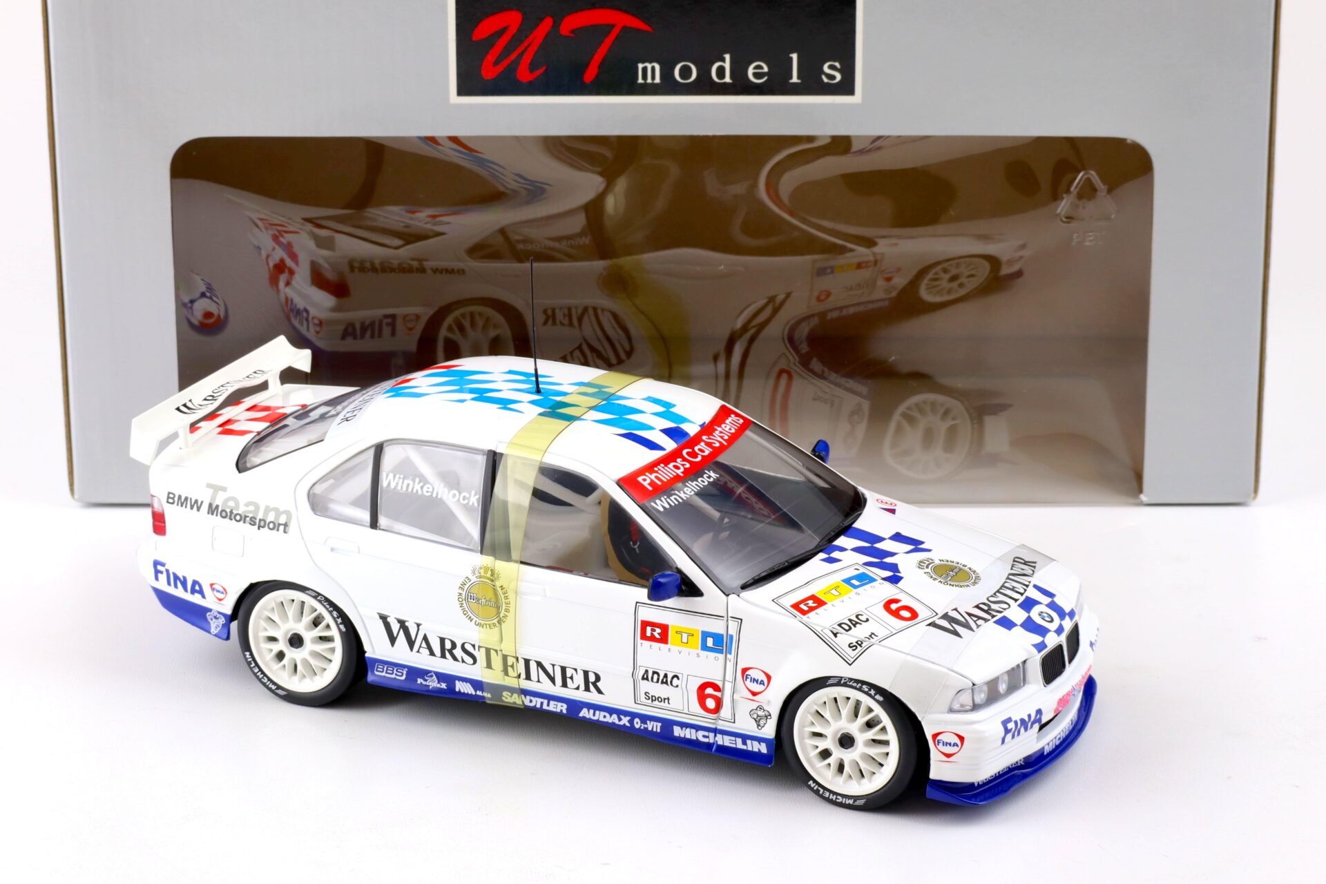 1:18 UT Models BMW 320i E36 Sedan STW 1997 Winkelhock #6 Warsteiner 39741