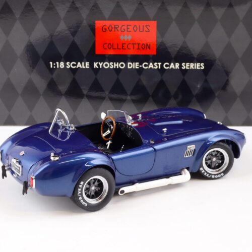 1:18 Kyosho Shelby Cobra 427 S/C Racing Screen blue metallic 08046BL - Image 3