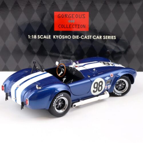 1:18 Kyosho Shelby Cobra 427 S/C Racing Screen #98 blue metallic 08046CS