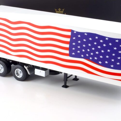 1:18 Road Kings Semi-Trailer Koffer Anhänger LKW Stars & Stripes white/ blue/ red RK180169