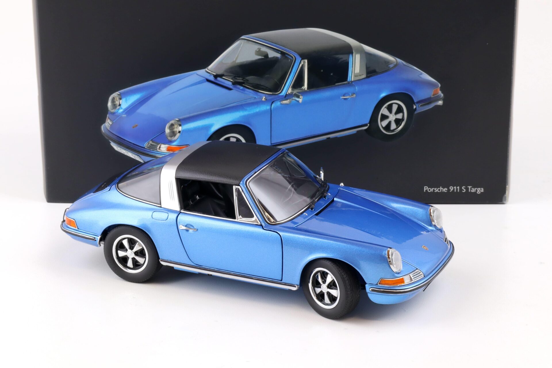 1:18 Schuco Porsche 911 S Targa 1973 blue metallic 450035400