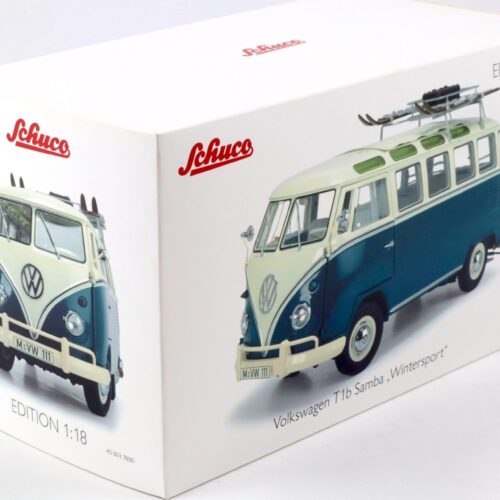 1:18 Schuco VW T1b Samba Bus Wintersport blue/ white 450037600