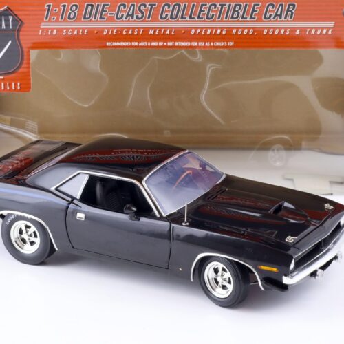 1:18 Highway61 Plymouth Cuda 427 Hemi Super Street Coupe 1970 black 50479 - Image 2